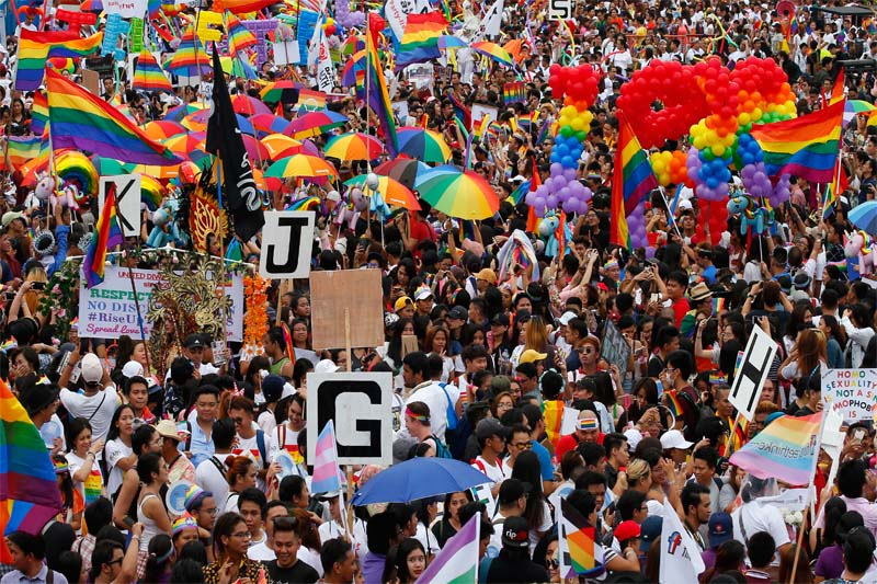 Photograph of the colorful moments at the Metro Manila Pride March 2018